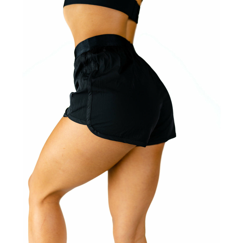 Black Flow Shorts  Ladies Black Running Shorts – Born Primitive EU