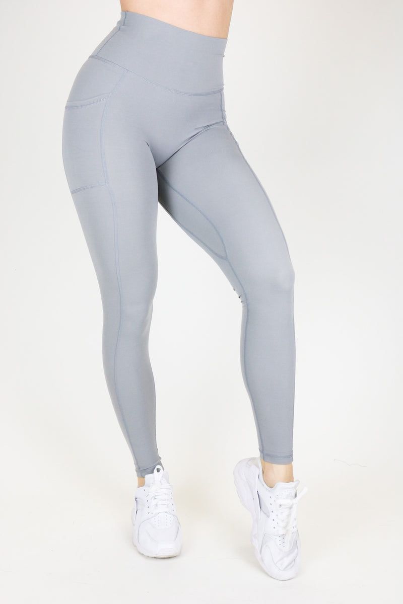 Smooth Grey Light Pocket Caked Up Leggings - Women - Style and Speed  Printing